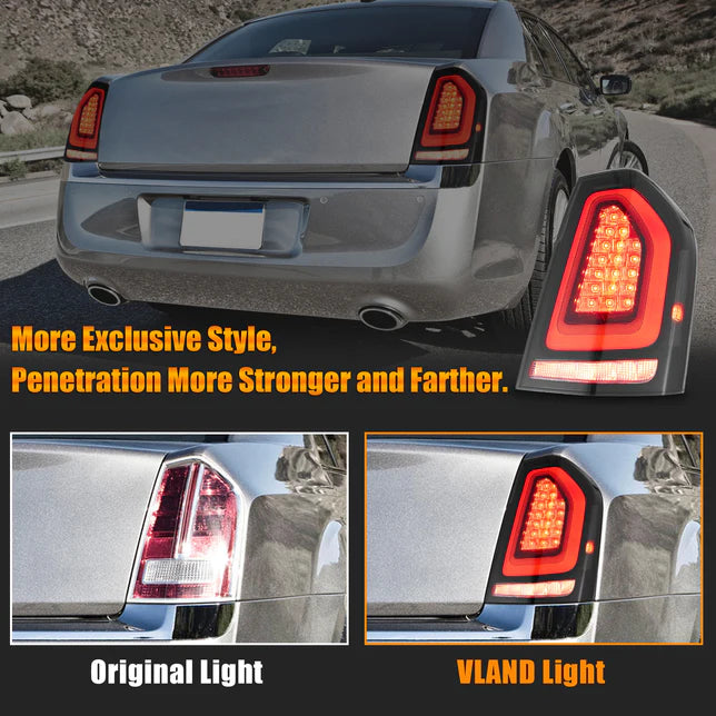 VLAND LED Taillights For 2011-2014 Chrysler 300 & Lancia Thema with Startup Animation