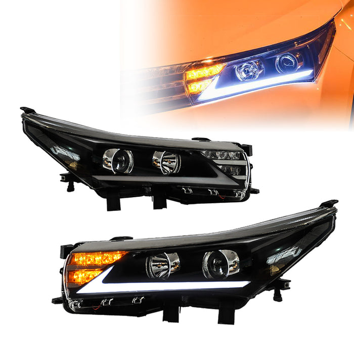 VLAND LED Projector Headlights for Toyota Corolla 2014 2015 2016 2017(Only Fit For China/the Middle East/Southeast Asia Car Model)