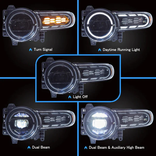【New Arrivals】VLAND Headlights / Sequential DRL Side Lamps for Toyota FJ Cruiser 2007-2023