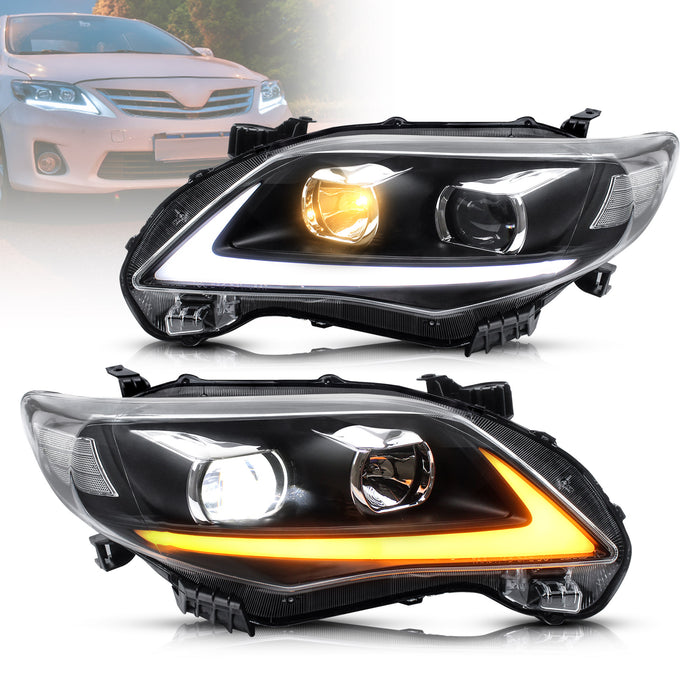 VLAND LED-Scheinwerfer für Toyota Corolla 2011 2012 2013 (Glühbirnen sind nicht enthalten)