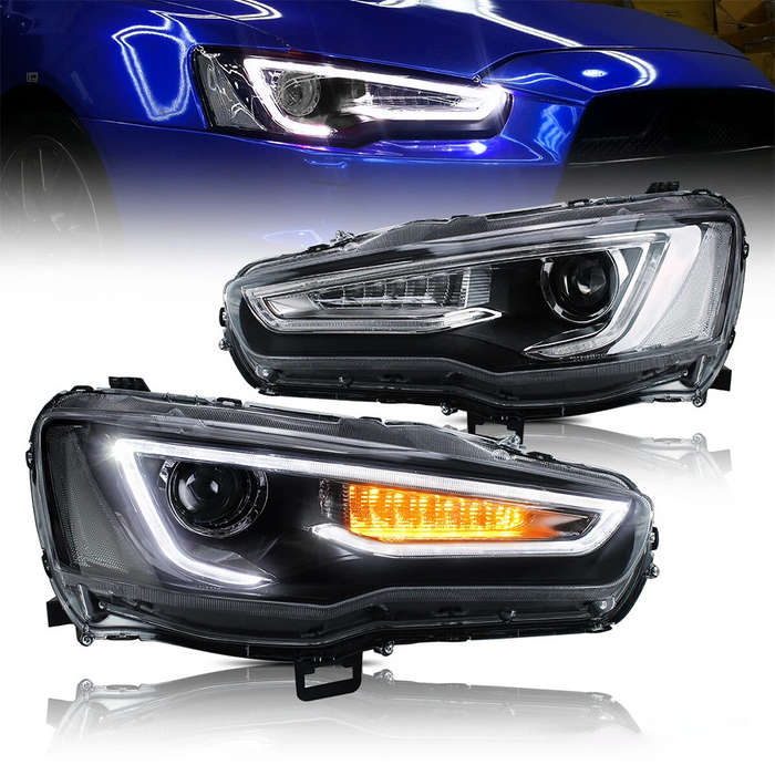 VLAND Dual Beam Projector Headlights for Mitsubishi Lancer EVO X 2008-2017