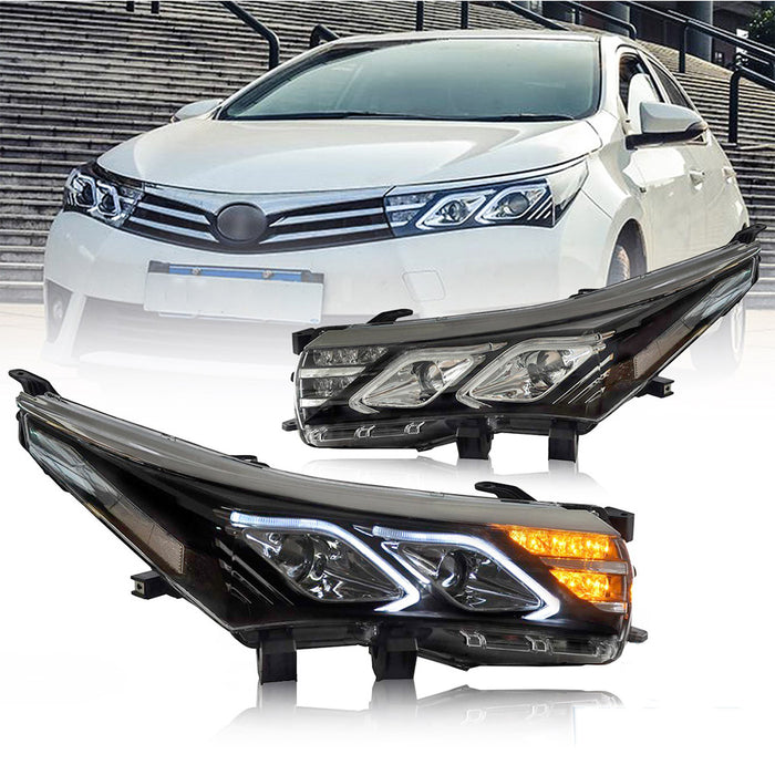 VLAND for Toyota Corolla LED Headlights 2014-2017(Not Fit For American/Australian/European Car Models)