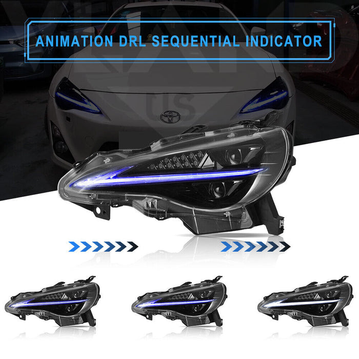 VLAND LED DRL Headlights for GT86 FT86 BRZ 12-18 Front Lamp Assembly VLAND LED DRL Headlights for GT86 FT86 BRZ 12-18 Front Lamp Assembly