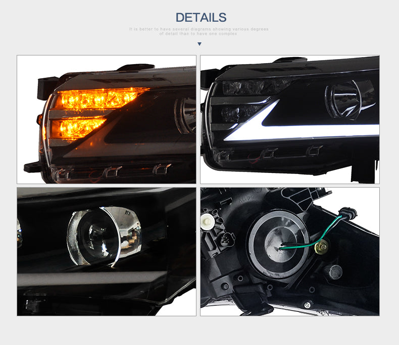 Faros delanteros de proyector LED VLAND para Toyota Corolla 2014 2015 2016 2017