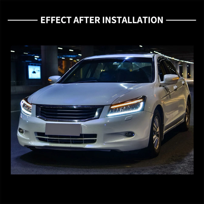 <tc>VLAND</tc> Phares à LED pour Honda Accord 8e génération 2008-2012 avec système Dynamic&Séquentiel