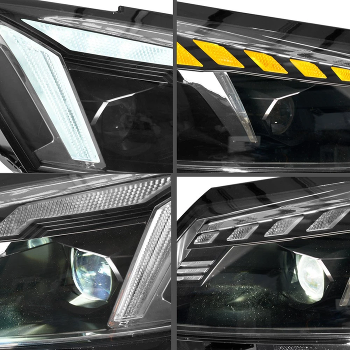 VLAND Full LED Projector Headlights For 2011-2015 Volkswagen Passat W/DRL Startup Animation