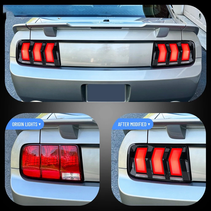 VLAND Full LED RGB Tail Lights For Ford Mustang 2005-2009