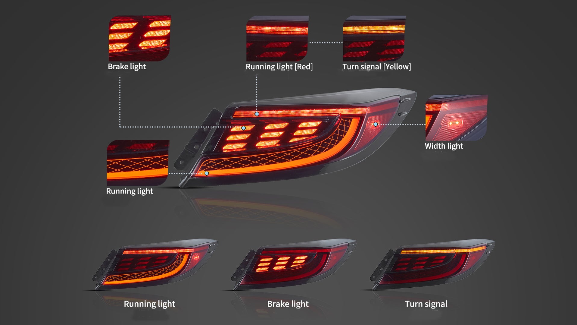 VLAND Full LED Tail Lights for Toyota GR86 Subaru BRZ 2nd Gen ZN8/ZD8