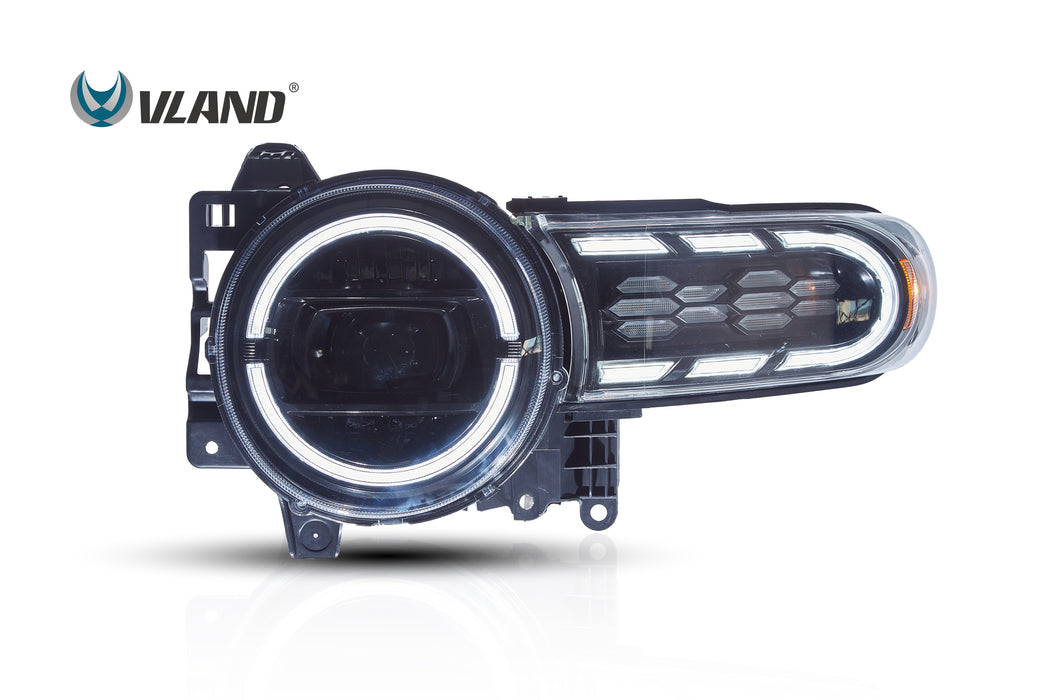 VLAND LED Dual Beam Headlights For Toyota FJ Cruiser 2007-2023 with Dynamic Animation Lighting