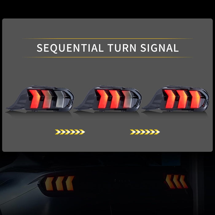 <tc>VLAND</tc> フォード マスタング 2024-2025 用フル LED テールライト (米国版)