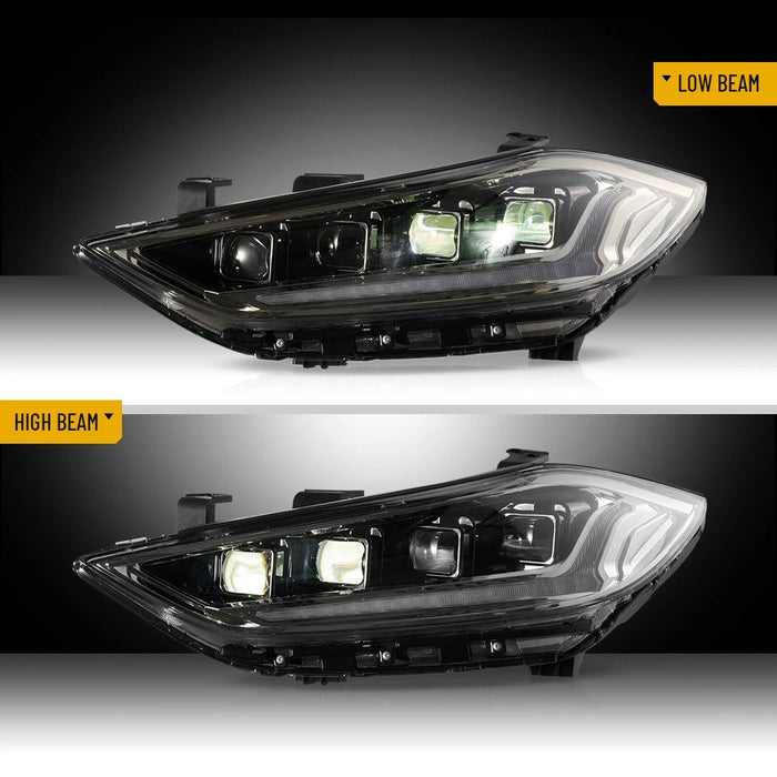 VLAND LED Headlight For 2017-2018 Hyundai Elantra W/Sequential Turn