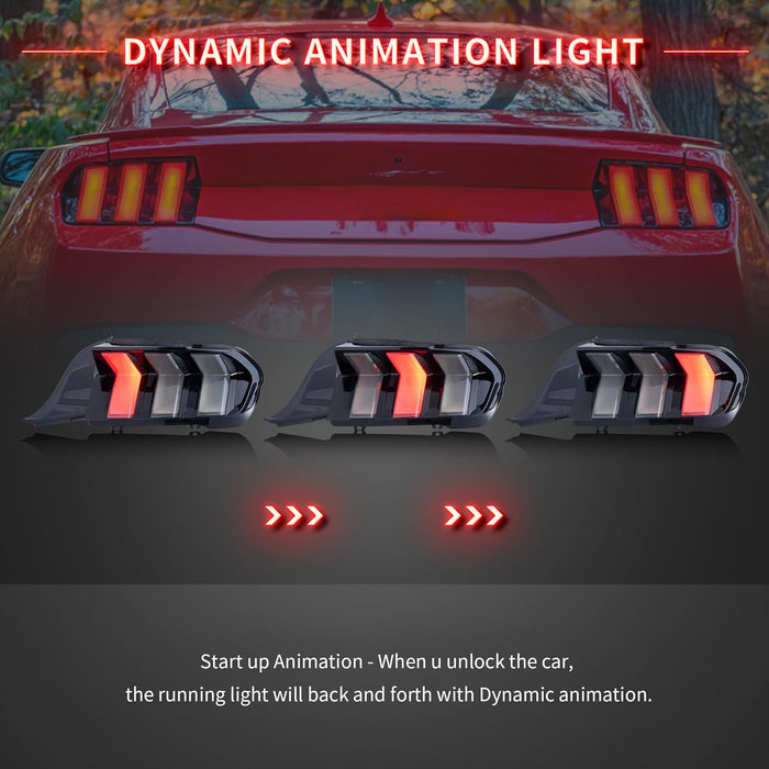 <tc>VLAND</tc> フォード マスタング 2024-2025 用フル LED テールライト (米国版)