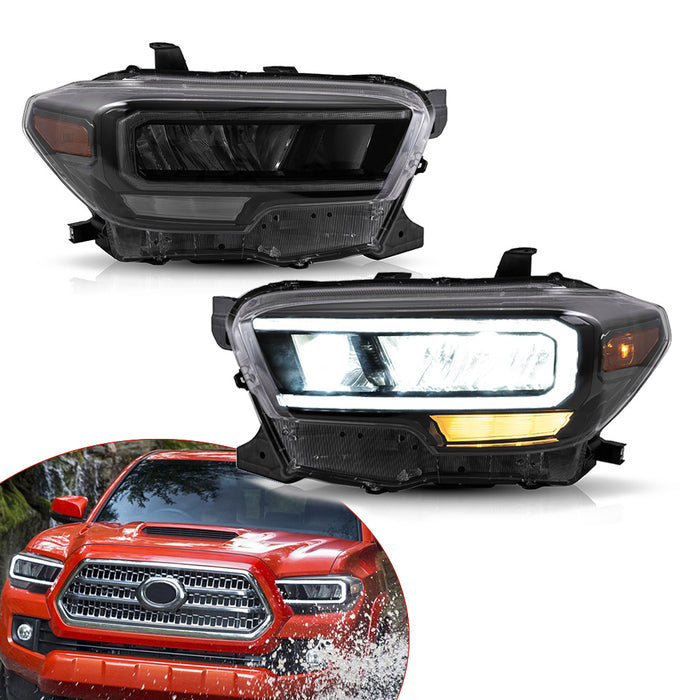VLAND Matrix Projector and Full LED Headlights for Toyota Tacoma 2015-UP 3rd Gen(Fit for North American models.)