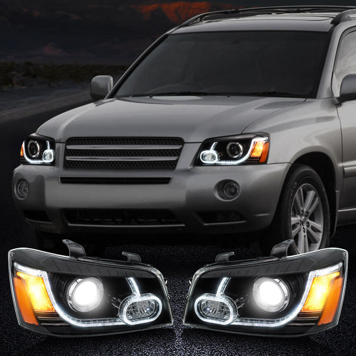 VLAND for Toyota Highlander LED Projector Headlights 2001-2007 1st Gen XU20(Fit For US Models)