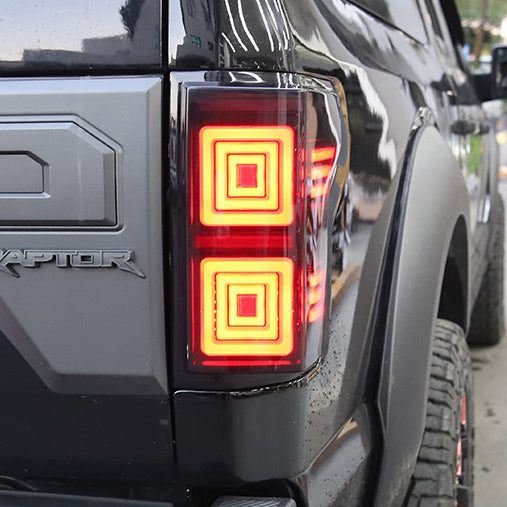 VLAND Tail Lights For Ford F150 2015-2020 with Red Turn Signal