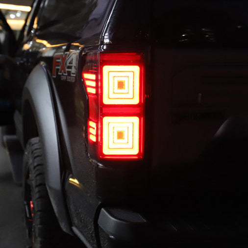 VLAND Tail Lights For Ford F150 2015-2020 with Red Turn Signal