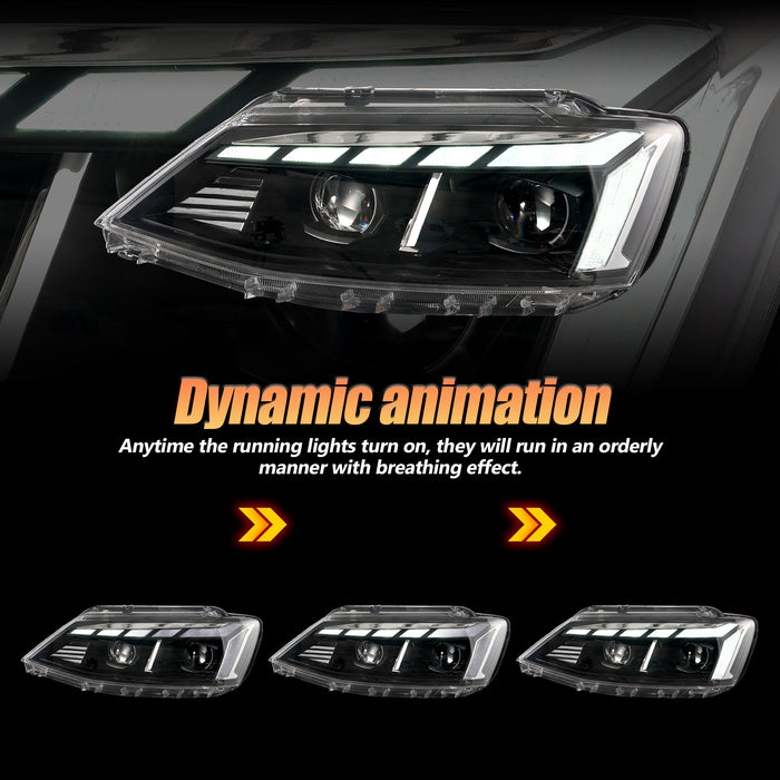 <tc>VLAND</tc> フォルクスワーゲン ジェッタ MK6 サジター 2012-2018 用 LED ヘッドライト（シーケンシャルターン機能付き）