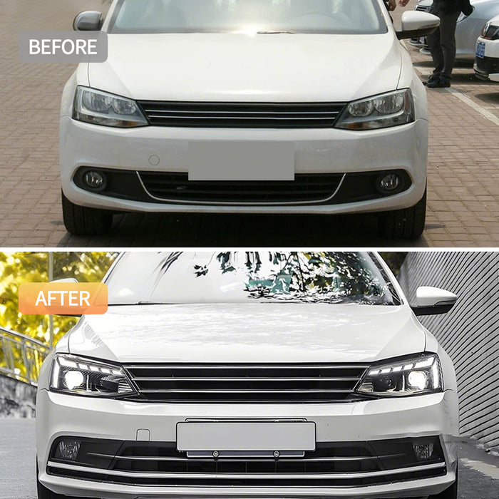 <tc>VLAND</tc> フォルクスワーゲン ジェッタ MK6 サジター 2012-2018 用 LED ヘッドライト（シーケンシャルターン機能付き）