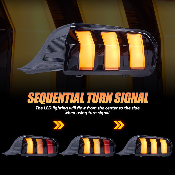 <tc>VLAND</tc> フォード マスタング 2024-2025 用フル LED テールライト (米国版)