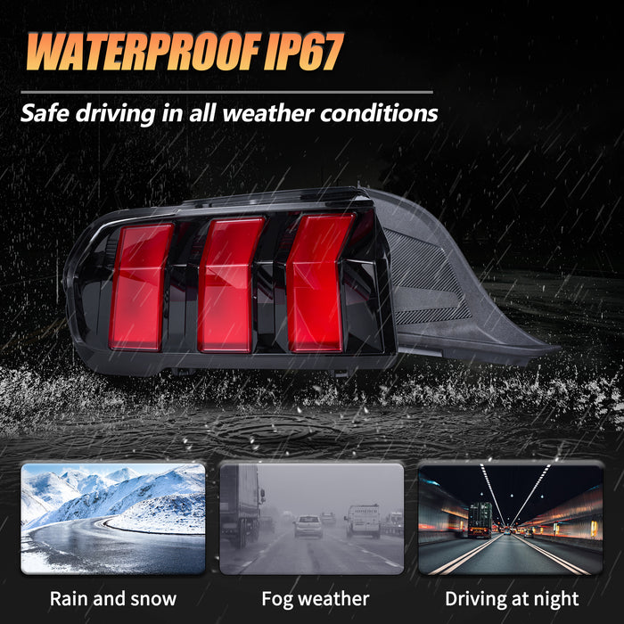 <tc>VLAND</tc> フォード マスタング 2024-2025 用フル LED テールライト (米国版)