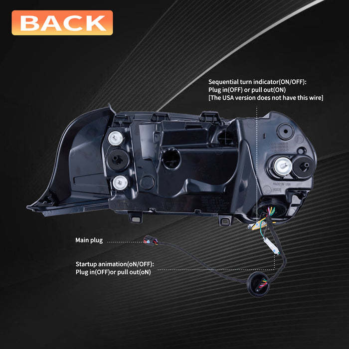 <tc>VLAND</tc> フォード マスタング 2024-2025 用フル LED テールライト (米国版)