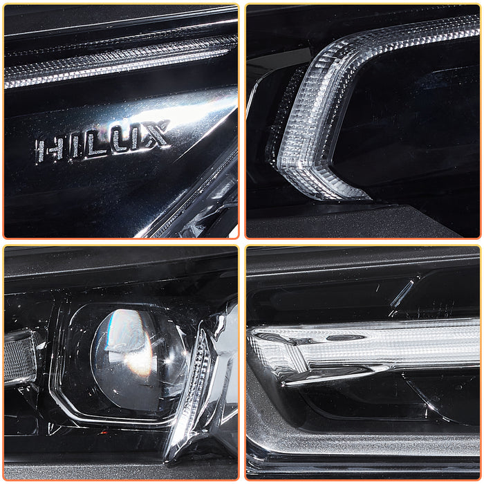 VLAND LED Headlights For Toyota Hilux / Revo 2021-2024