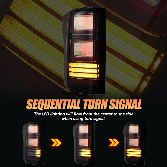 プラグアンドプレイ VLAND 2015-2020年式フォードF150用OLEDテールライト（アニメーションアンバーウィンカー付き）