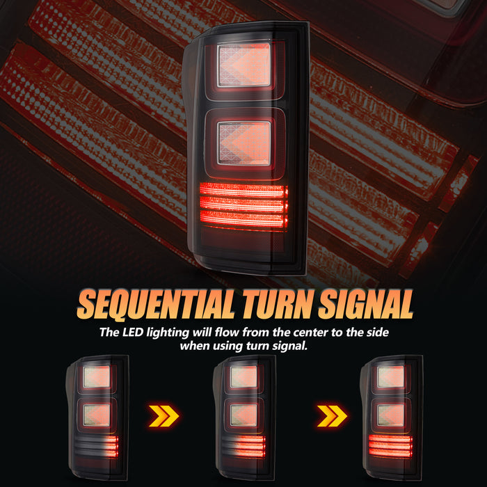 プラグアンドプレイ VLAND 2015-2020年式フォードF150用OLEDテールライト（アニメーションアンバーウィンカー付き）