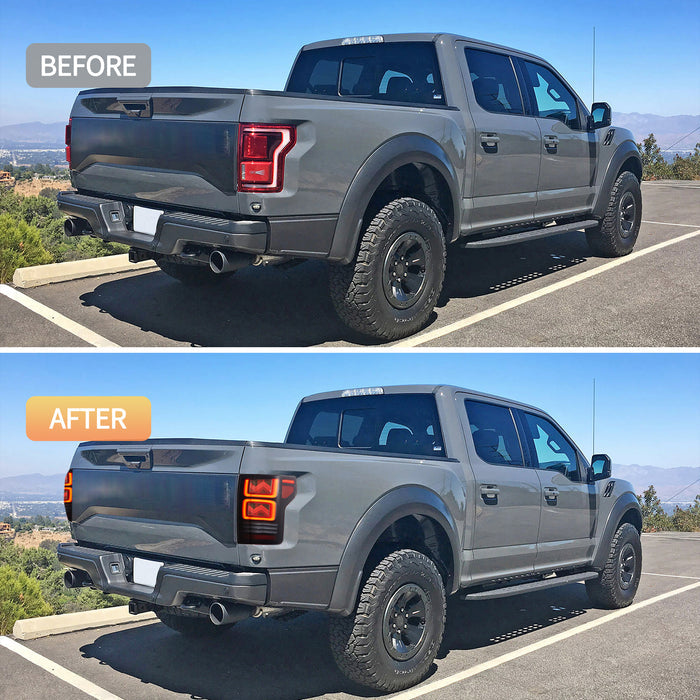 プラグアンドプレイ VLAND 2015-2020年式フォードF150用OLEDテールライト（アニメーションアンバーウィンカー付き）