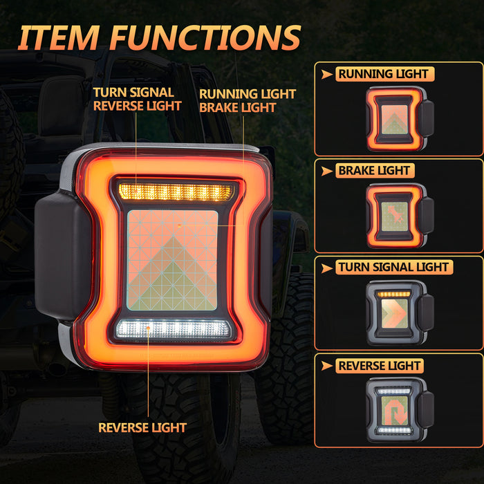 VLAND OLED Taillights For 2018-2023 Jeep Wrangler JL JLU