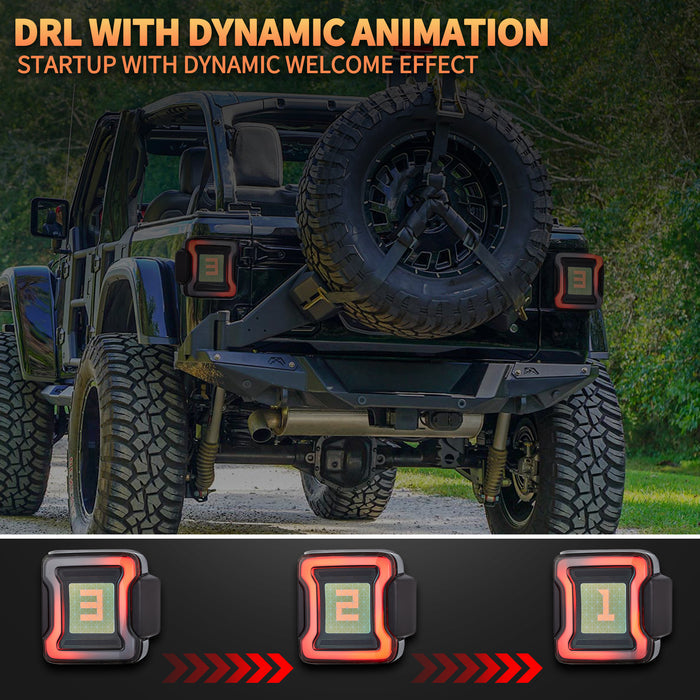 VLAND OLED Taillights For 2018-2023 Jeep Wrangler JL JLU