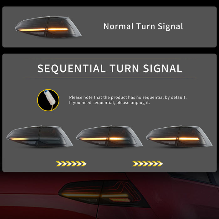 VLAND LED Laser Taillights For 2015-2021 Volkswagen VW Golf 7 MK7 MK7.5 Hatchback (Europe is 2013-2019)