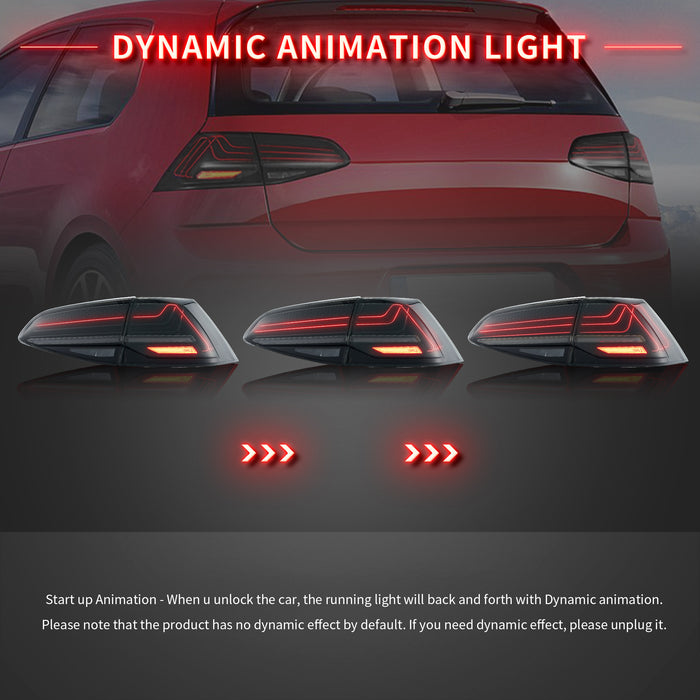VLAND LED Laser Taillights For 2015-2021 Volkswagen VW Golf 7 MK7 MK7.5 Hatchback (Europe is 2013-2019)