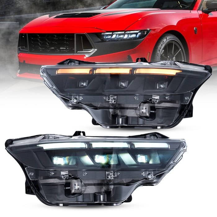 VLAND LED Headlights For 2024 2025 Ford Mustang 7th Gen