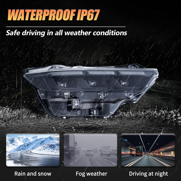 VLAND LED Headlights For 2024 2025 Ford Mustang 7th Gen