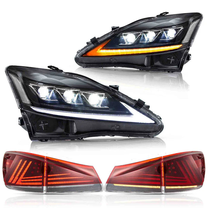 VLAND Full LED Headlights + Taillights For 2006-2013 Lexus IS 250 VLAND Full LED Headlights + Taillights For 2006-2013 Lexus IS 250