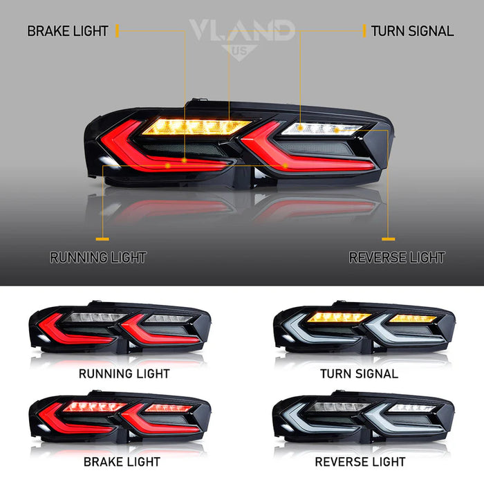 プラグアンドプレイ VLAND 2019-2024年式シボレーカマロ用LEDテール プラグアンドプレイ VLAND 2019-2024年式シボレーカマロ用LEDテール
