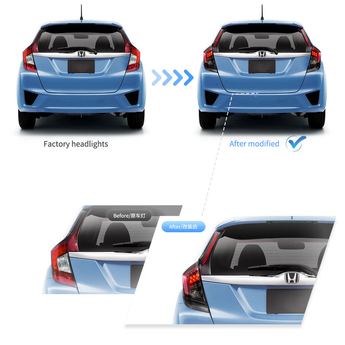 VLAND LED Tail Lights For Honda Fit 2014-2019/Jazz(GK5) Rear Lamps Assembly