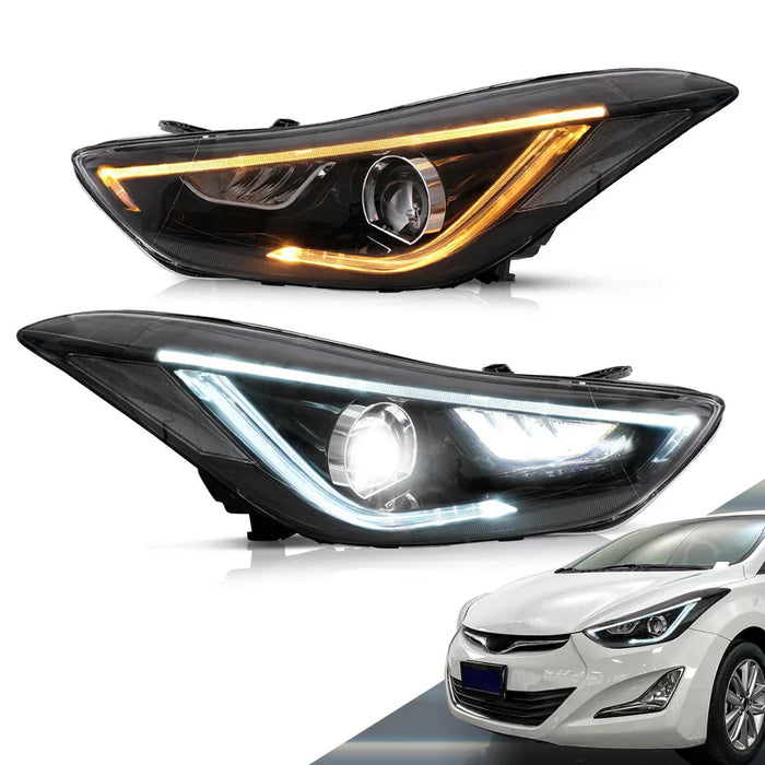 <tc>VLAND</tc> Fari a LED adatti per Hyundai Elantra 2012-2015【Avante MD】 con lampadine
