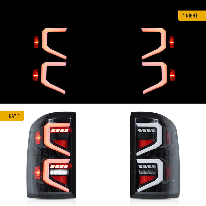 VLAND LED Tail Lights For 2014-2018 GMC Sierra 1500 2500 3500 HD w/Startup Pair