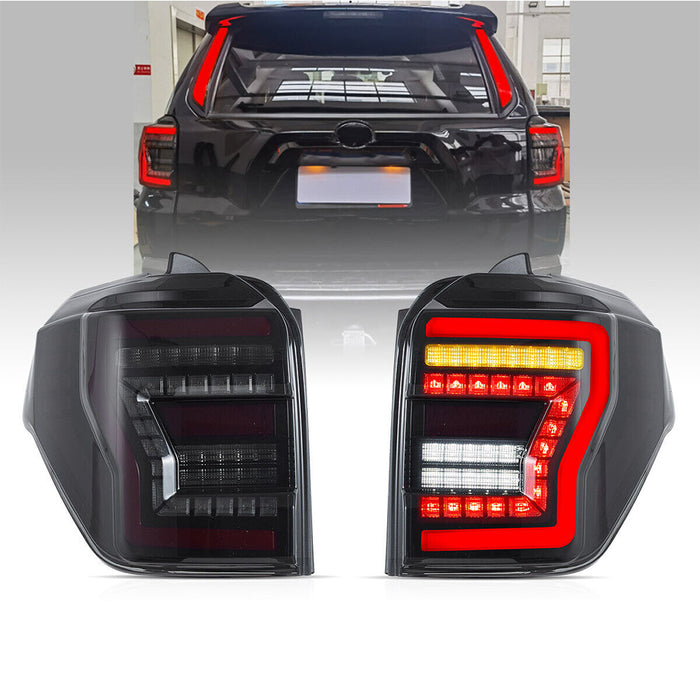 VLAND Pair LED Tail Lights For Toyota 4Runner 2010-2023 w/Sequential Turn Signal