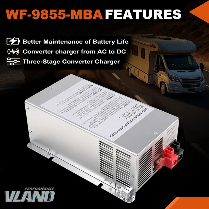 VLAND RV Converter Main Board for Camper 4-Stage Charging Accessory WF-9855-MBA