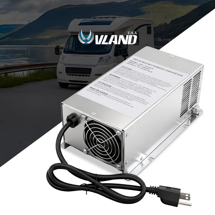 VLAND RV Trailer Camper 75 Amp Power Converter - WF-9875-MBA WF-9875 Series ONE SET