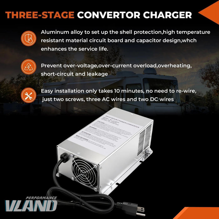 VLAND RV Converter Main Board for Camper 4-Stage Charging Accessory WF-9855-MBA