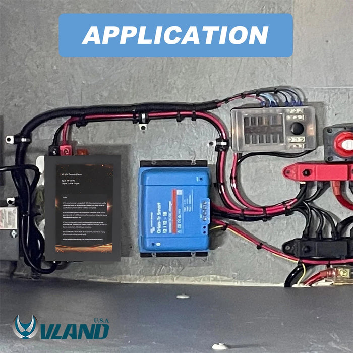 VLAND RV Converter 12V Battery Charger 3-Stage Smart Charging Camper Marine PM3-75LK