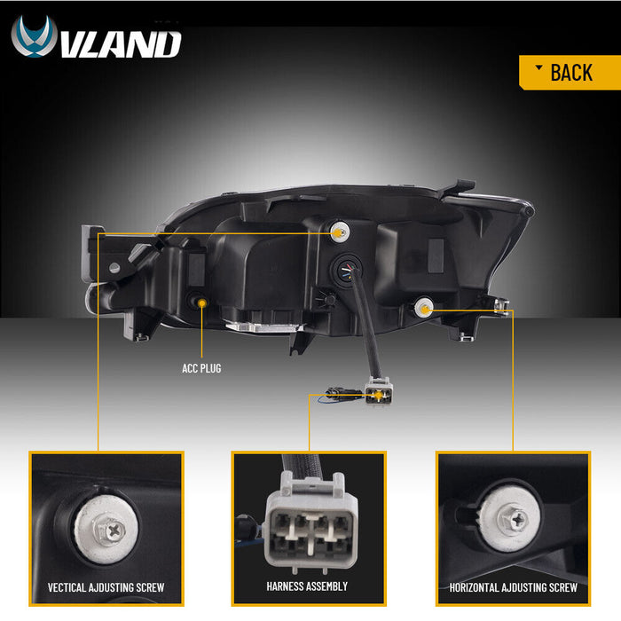 VLAND LED-Projektorscheinwerfer, kompatibel für Subaru Impreza / WRX STI 2008–2014