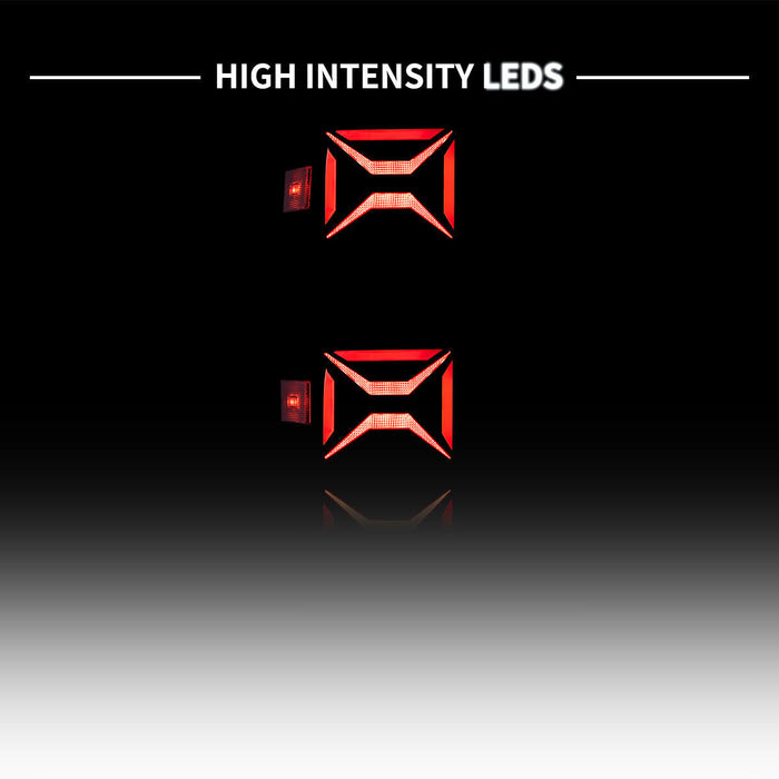 Clear VLAND Full LED Tail Lights For 2014-2018 GMC Sierra 1500 2500 3500 HD