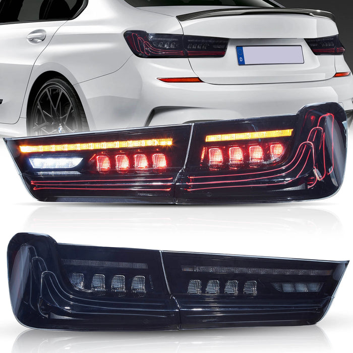 VLAND LED Laser Taillights For 2019-2023 BMW 3-Series G20 W/Sequential Amber Turn Signals