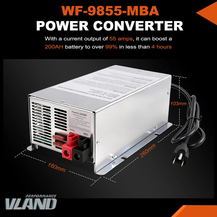 VLAND RV Converter Main Board for Camper 4-Stage Charging Accessory WF-9855-MBA