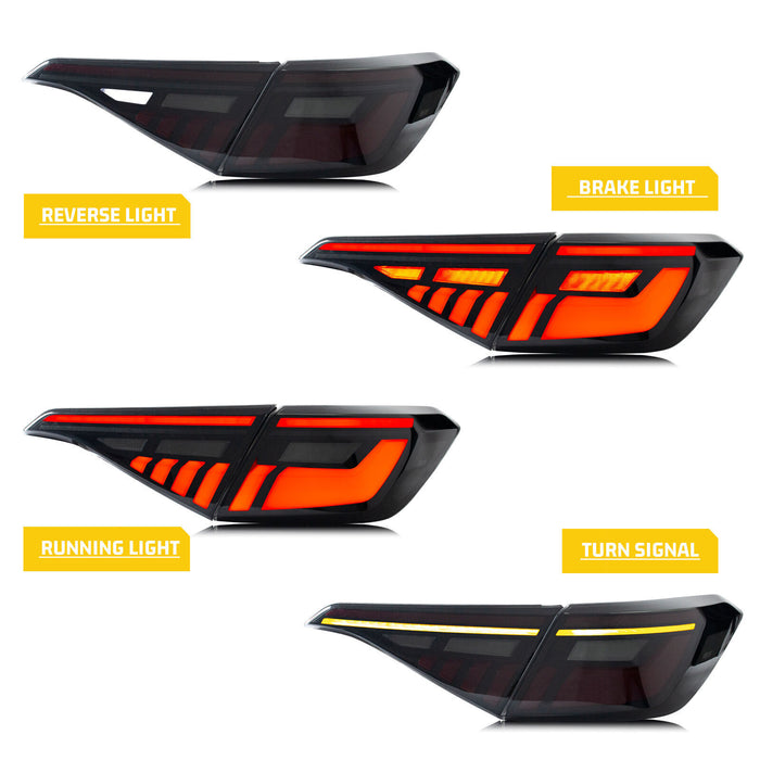 VLAND Pair LED Tail Lights for Honda Civic 11th Gen 2022 2023 Plug and Play